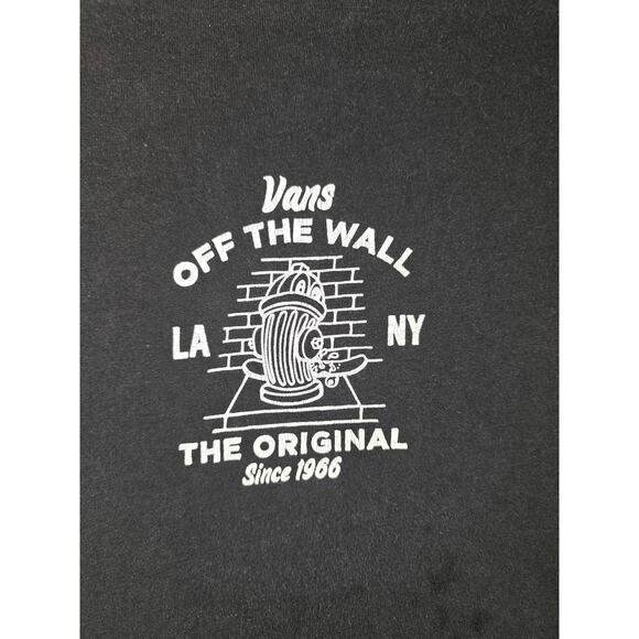 Y2K Style Vans Off the Wall T-Shirt Black Size L - Picture 3 of 8